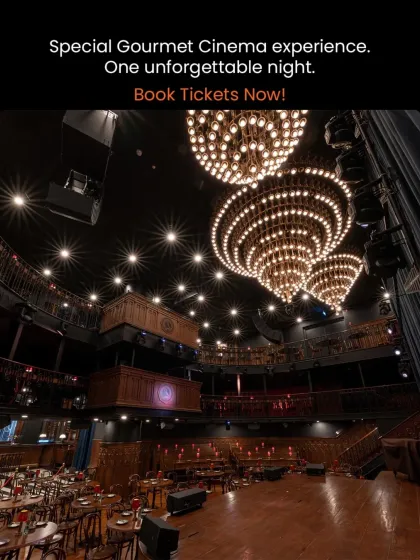 We choose venues that are as grand and memorable as the films we screen. The stunning, multi-tiered interior of The Piano Man Jazz Club provides the perfect backdrop for an extravagant gourmet cinema night, making it an unforgettable affair.
