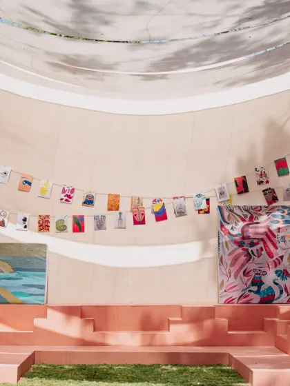 An art corner at a Mehendi, where guests' creations were hung on display. We can incorporate interactive activities that are fun for all ages.
