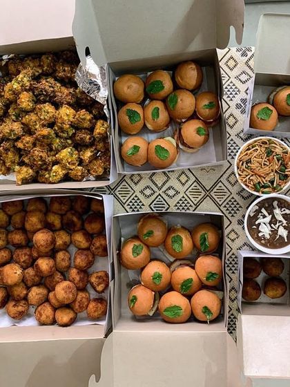 Another view of the party order with various snacks.