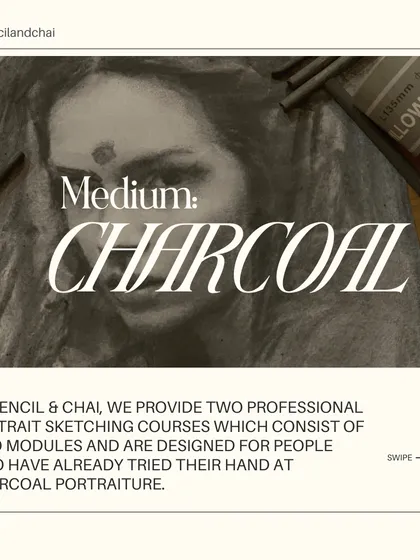 We offer two professional portrait sketching courses using charcoal, designed for students who want to take their skills to an advanced level.