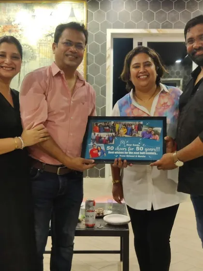 It brings me so much joy to see clients happy with their gifts. This custom 50th birthday frame brought smiles to everyone's faces.