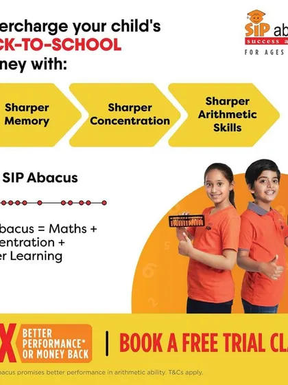 My program is designed to give your child a complete academic boost. We focus on sharpening memory and concentration, which leads to much stronger arithmetic skills and better performance in all subjects. You can book a free trial class to see it for yourself.