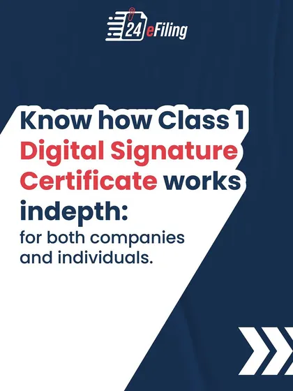 Let's take a closer look at how a Class 1 Digital Signature Certificate works. This series explains its function for both individuals and companies, covering everything from identity verification to usage.