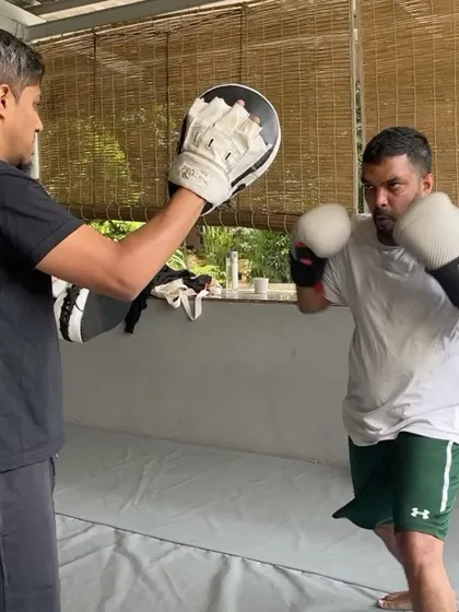 More pad work action from our Sunday session.