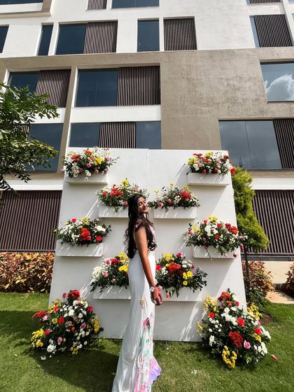 A side profile showing how the hand-painted design flows on my custom carnival pants. Every angle offers a new glimpse of the underwater-themed artwork.