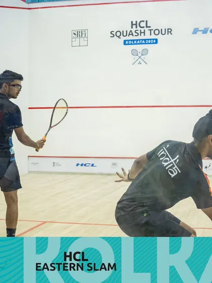 Two high-level players battling it out during the HCL Eastern Slam. Our training prepares athletes for the pressure of top-tier tournaments.