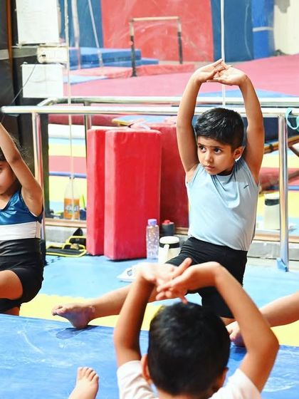 Group stretching is an important part of our routine. It helps build camaraderie while ensuring everyone is properly warmed up for their session.