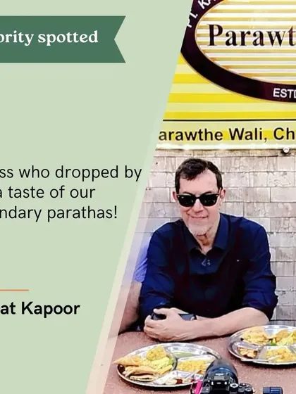 We were so happy to have the talented actor Rajat Kapoor visit our family's original shop in Parathe Wali Gali. It's a reminder of our deep roots in Delhi's food culture, a legacy we continue with every dish we prepare in our Noida kitchen.