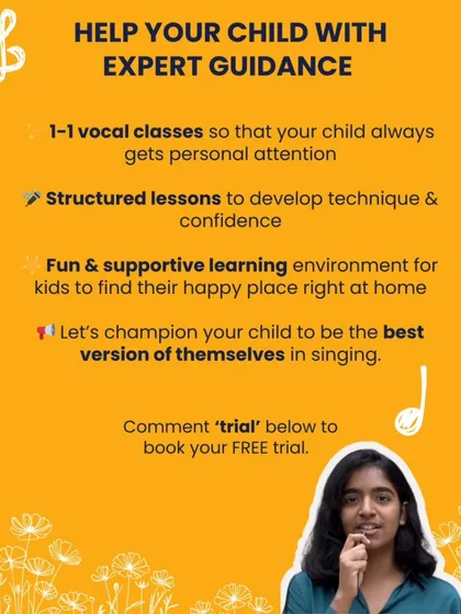 We help your child with expert guidance through 1-on-1 vocal classes, structured lessons, and a fun, supportive learning environment right at home.
