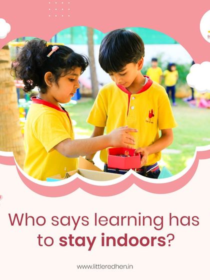 Who says learning has to stay indoors? We encourage our little ones to step outside and experience the magic of outdoor play, where they can run, explore, and learn in nature's classroom.