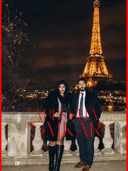 A timeless pre-wedding portrait under the sparkling Eiffel Tower at night. I love traveling with my couples to iconic destinations like Paris to create classic, romantic images that feel like a scene from a movie.