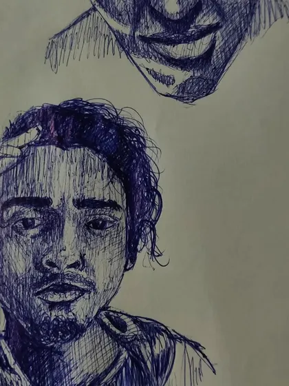 Another one of my quick pen portraits. These exercises help me practice capturing likeness and expression with minimal lines.