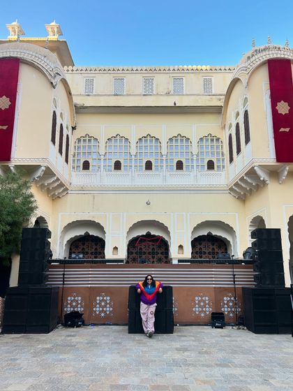 A moment of calm before my set at the BudX North Stage at a festival. Bringing a feeling of softness and intimacy to even the biggest stages is what I do.
