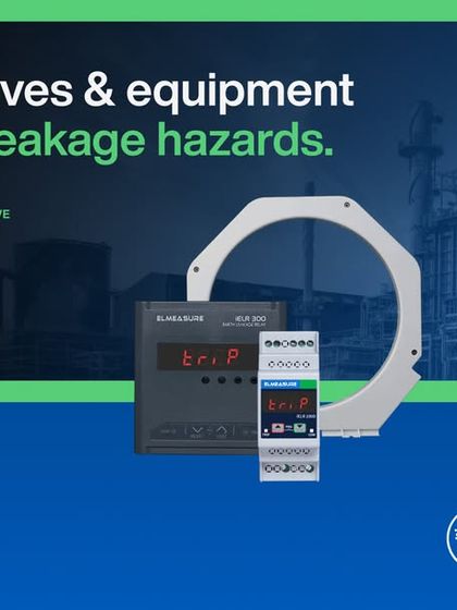 This banner showcases my Earth Leakage Relays with their key features: BEMS connectivity, leakage current protection, and inverse curve technology.