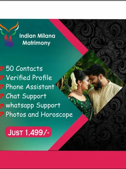 Get started with my affordable ₹1,499 plan, which includes 50 contacts, a verified profile, and my full support to begin your partner search.
