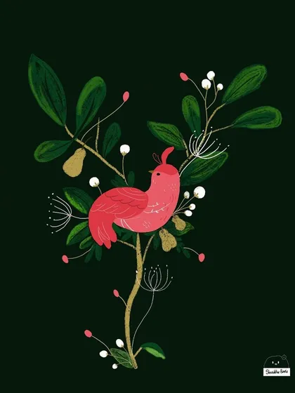 This digital illustration of a pink bird nestled in foliage is an example of my Procreate artwork. I love creating vibrant, nature-inspired pieces that can be used as brand assets, prints, or standalone digital art.