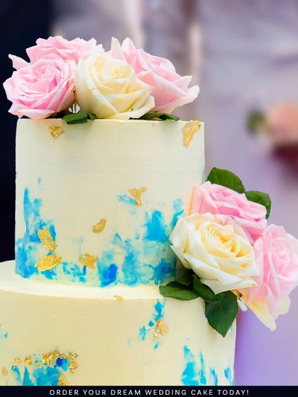 Neeth Medappa - Custom Celebration Cakes A Vow in Vanilla & Gold: Wedding & Engagement Cakes photo 19