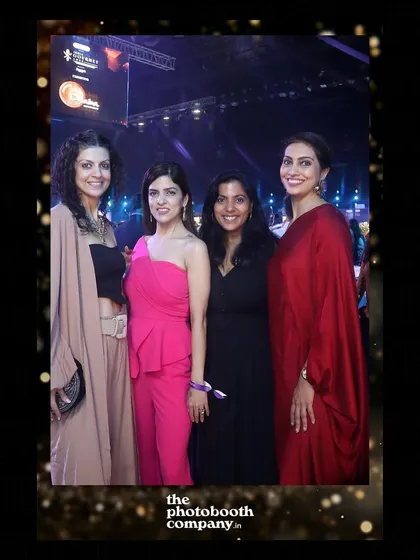 Guests dressed in their finest at the India Gourmet Luxe gala. Our photo booth captures the elegance and sophistication of high-end corporate events.
