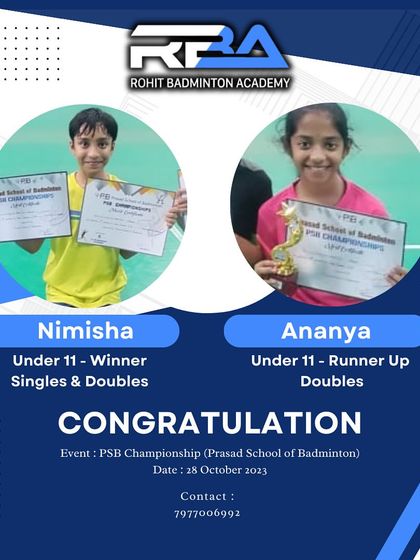 Rohit Badminton Academy - High Performance Badminton Training Our Champions: A Legacy of Wins photo 56