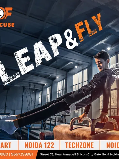 "Leap & Fly." This inspirational graphic encourages you to elevate your fitness and challenge your limits, capturing the dynamic and empowering spirit of our workouts.