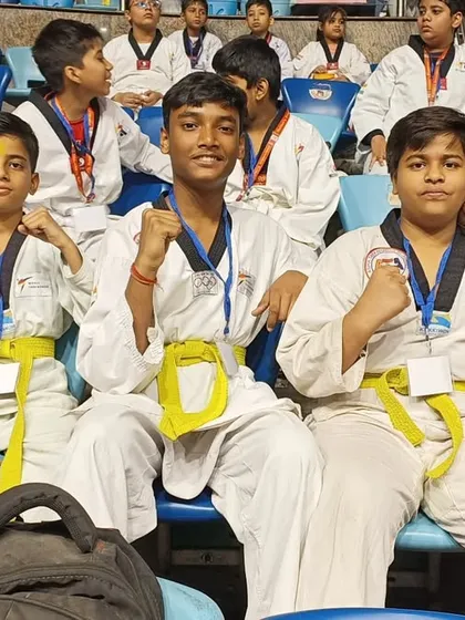 A group of our young male students waiting for their turn to compete at the national championship.