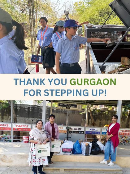 Thank you, Gurgaon, for stepping up. This collage captures the spirit of our community, from young students to families, all making a conscious choice to drop off their waste for recycling.