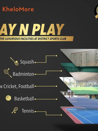 With our Pay N Play option via Khelomore, you can enjoy our luxurious facilities without a full membership. Book a court for squash, badminton, cricket, and more to experience what we offer.