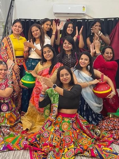 Our amazing community at our annual Dandiya Night. Look at all those happy faces and colorful outfits! It's all about celebrating together.