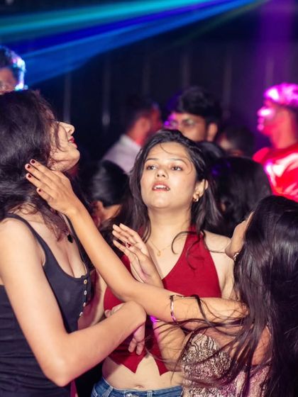 The crowd completely absorbed in the music during a 'Desi Sunday' at Nolimmits Bangalore. This is what a great party feels like.