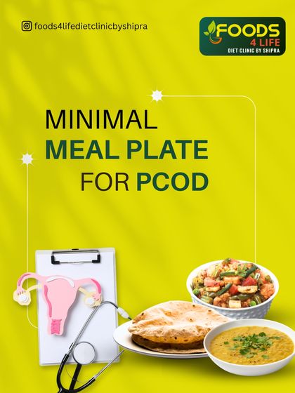 This is what a minimal, balanced meal plate for PCOD looks like: half plate of fiber, a quarter of protein, and a quarter of smart carbs. This simple formula helps balance hormones.