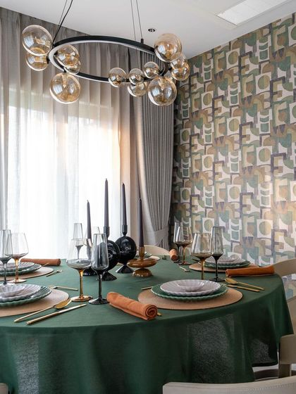 A beautifully styled dining area from the 'House of the Rising Sun' project.