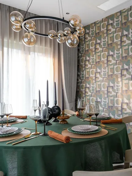 A beautifully styled dining area from the 'House of the Rising Sun' project.