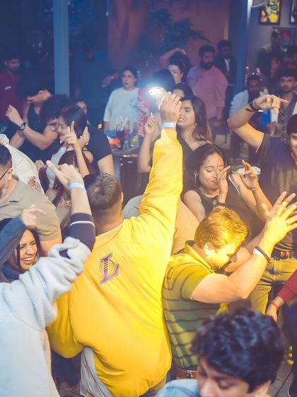 The crowd is fully engaged, making for an epic night.