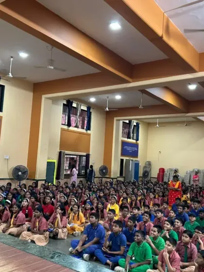 As the founder and an IIT-Bombay alumnus, I personally engage with students to share the strategies that lead to success. Here, I am addressing a hall of bright young minds, sparking their curiosity and guiding them on their path to academic excellence.