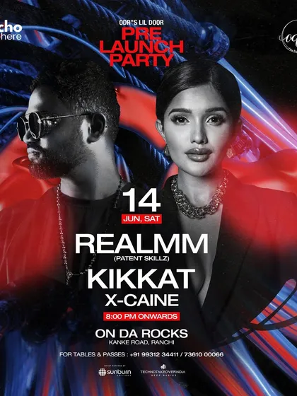 The collaboration poster for the Ranchi gig with Kikat. The design shows our two artistic styles coming together.