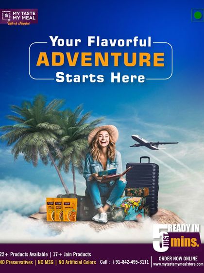 Your next adventure starts here, and you don't have to leave good food behind. With my meals, your flavorful adventure is always just 5 minutes away.