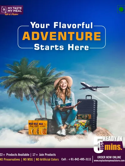 Your next adventure starts here, and you don't have to leave good food behind. With my meals, your flavorful adventure is always just 5 minutes away.