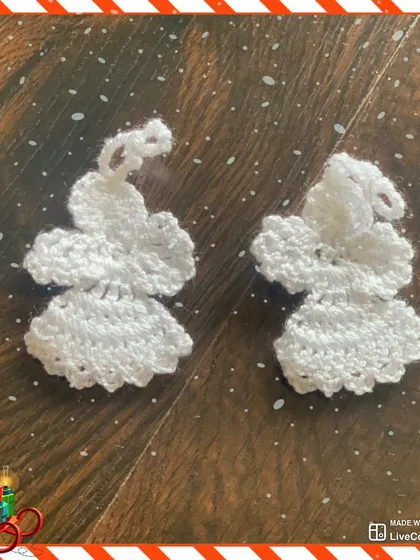 My angel tree ornaments are handcrafted to add a classic and elegant touch to your Christmas tree.