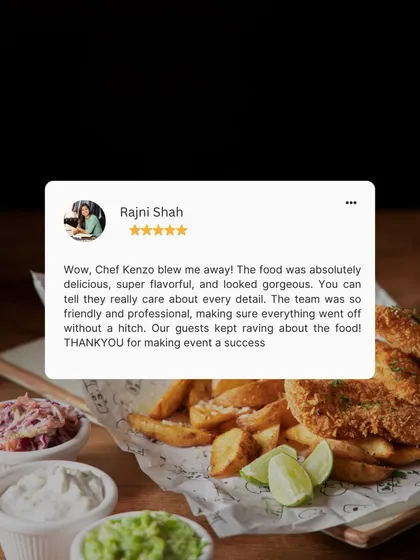 Don't just take our word for it. We love getting feedback from our clients and are so happy when our food makes their events a huge success.