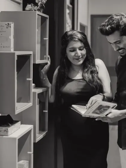 Looking through a photo album together, creating new memories while cherishing old ones. This is what at-home lifestyle photography is all about.