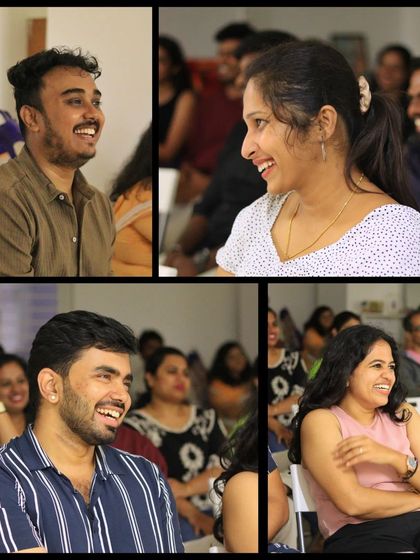 The joy is palpable! Our audience enjoying a night of fantastic Kannada entertainment.