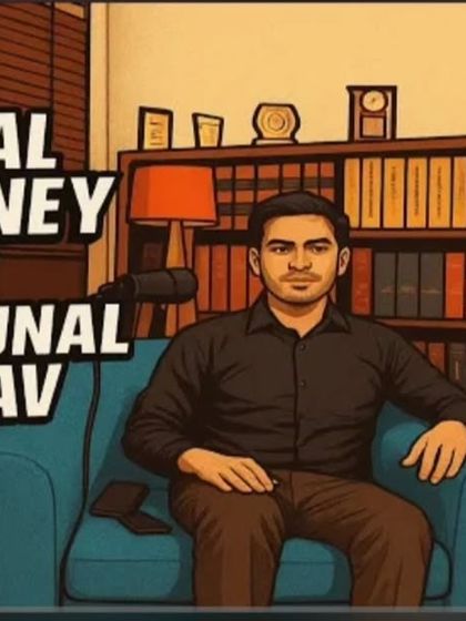 An illustration from my podcast feature, "Legal Journey of Adv Kunal Yadav." I shared my story to inspire others, proving that with hard work, you can overcome any obstacle in this profession.