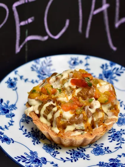 Our Dirty Fries Puff Pie is the ultimate comfort food. We take a flaky puff pastry cup and fill it with crispy fries, cheese, and our special sauce, just like your favourite loaded fries.