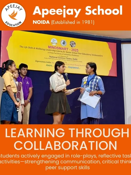 Learning through collaboration is a key part of our educational approach. Our students actively engaged in role-plays and team activities during the MINDSMART workshop, strengthening their critical thinking and peer support skills.