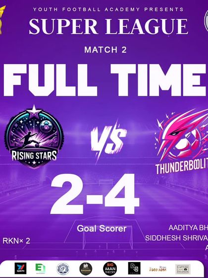 A 4-2 victory for the Thunderbolts in an exciting match.
