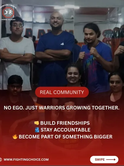 This is the core of Fighting Choice. I've created a real community of warriors who grow together. Here, you'll build friendships and stay accountable, becoming part of something bigger than just a fitness routine.