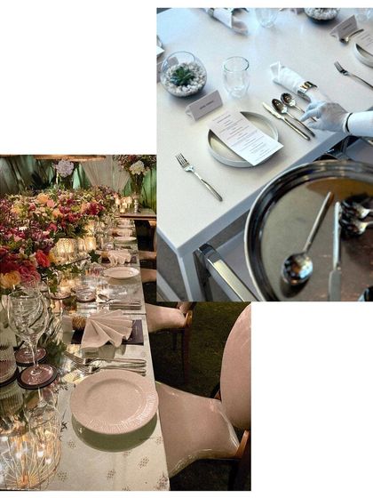 Another collage of my tablescapes, highlighting the importance of every detail in creating a cohesive and beautiful event.
