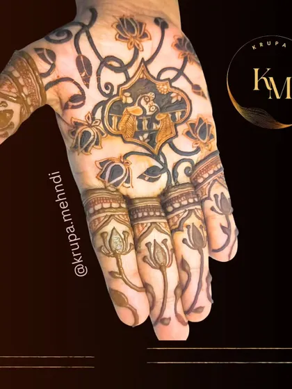 A modern design featuring a central figure surrounded by lotus flowers. This style is perfect for those who want a unique, artistic, and meaningful tattoo-like design.