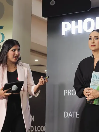 Sharing the stage with the graceful Karisma Kapoor for the Phoenix Shopping Festival. My role as an event moderator is to create a seamless experience, ensuring both the celebrity guest and the audience feel connected and engaged.