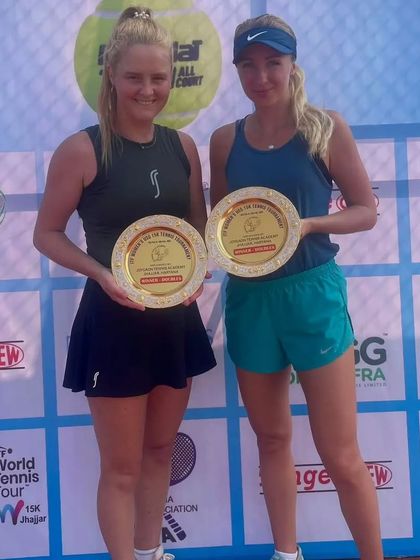 Congratulations to our visiting pro, Diana, on her doubles victory. Her success is an inspiration to our entire academy.